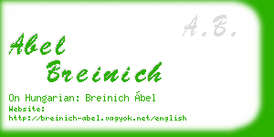 abel breinich business card